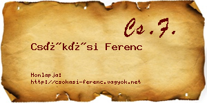 Csókási Ferenc névjegykártya