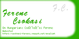 ferenc csokasi business card